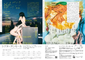 キ上の空論 #12（狂愛と共生の三部作 第一弾） 「ピーチオンザビーチノーエスケープ」R-18 キ上の空論 #14「ＰIＮＫの川でぬるい息」 フライヤー裏面